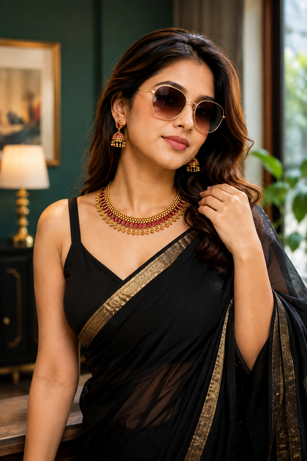 SOUTH INDIAN KUNDAN RUBY NACKLACE